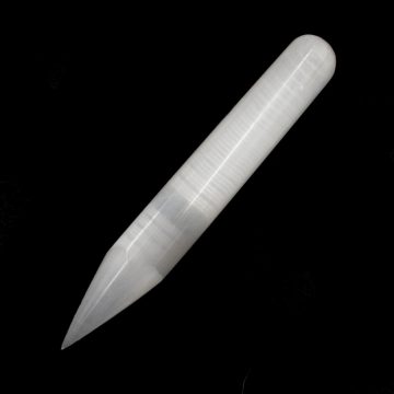 Természetes szelenit masszázs rúd (15-16cm)