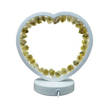 Citrin köves szív alakú lámpa