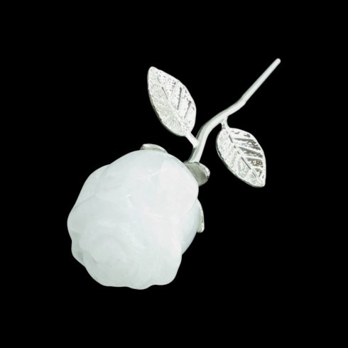 1 szál, hegyikristály rózsa -ezüst