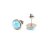 Larimár kaboson  fülbevaló 6mm