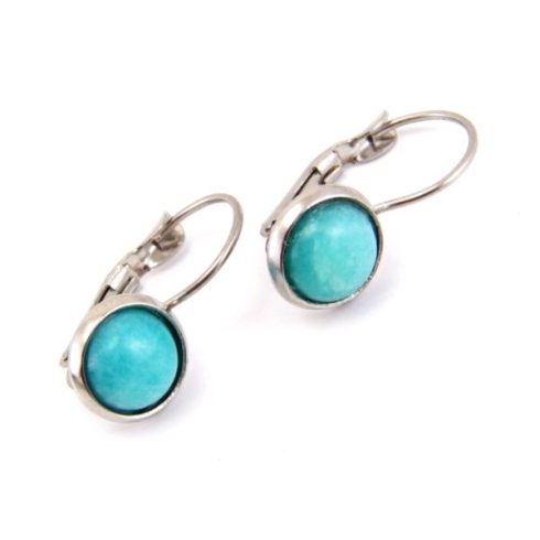 Amazonit fülbevaló