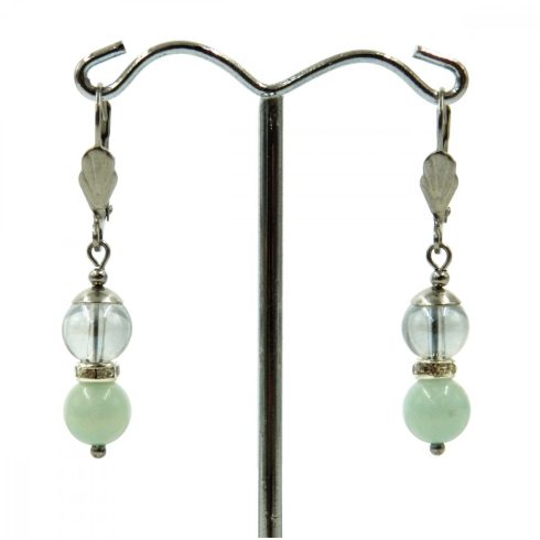 Azumar és aurakvarc fülbevaló