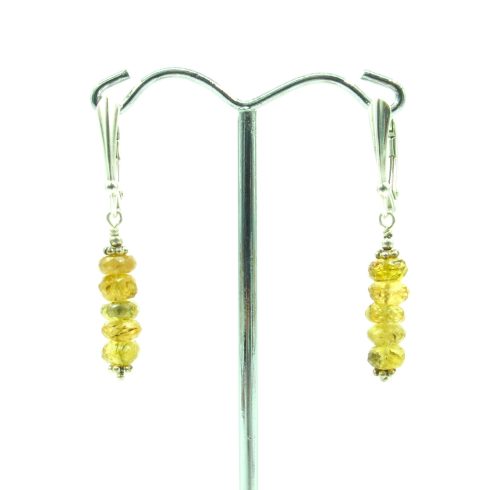 Imperiál topáz, aranytopáz fülbevaló