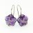 Ametiszt virág fülbevaló 
