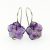 Ametiszt virág fülbevaló 