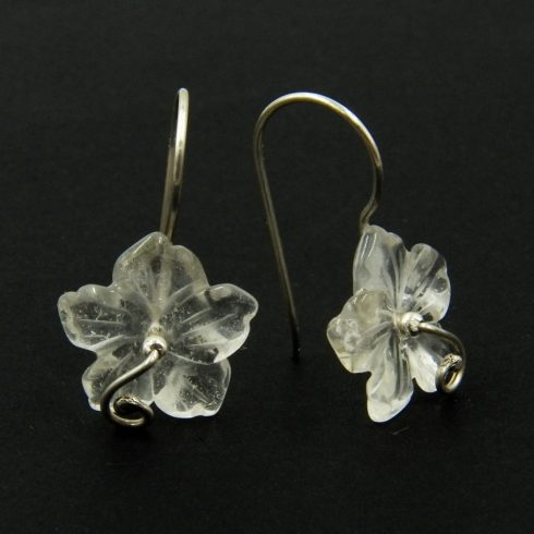 Hegyikristály virág fülbevaló