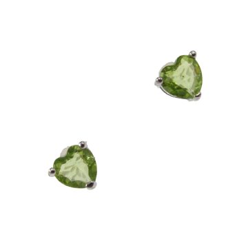Peridot  olivin  bedugós szív fülbevaló