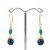 Azur-malachit  fülbevaló