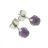 Ametiszt  bedugós fülbevaló