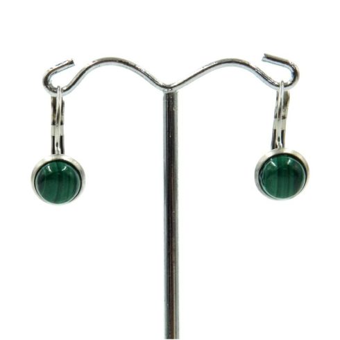 Malachit fülbevaló