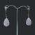 Kunzit cseppfülbevaló
