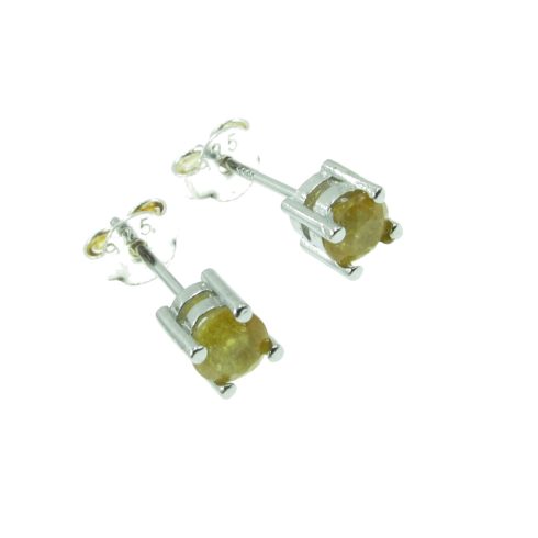 Sárga turmalin beszúrós fülbevaló