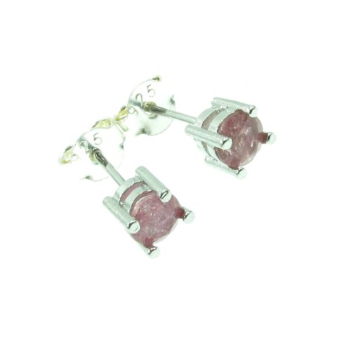 Padlizsán lila turmalin beszúrós fülbevaló