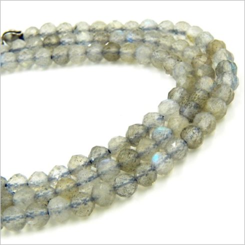 Prémium minőségű Fazettált labradorit fülbevaló