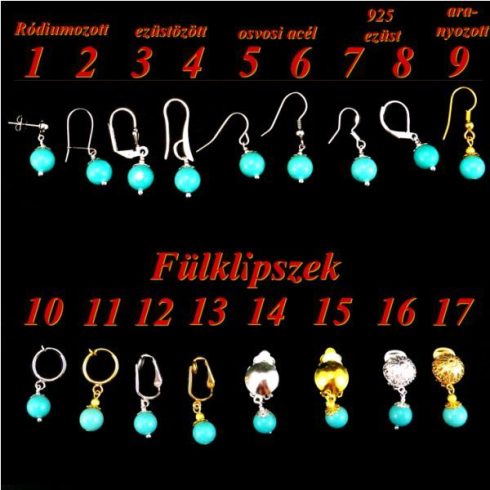 Tenyésztett gyöngy fürtös fülbevaló