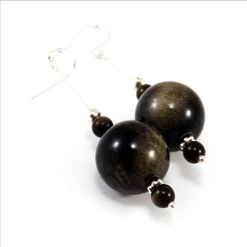 Aranyobszidián fülbevaló