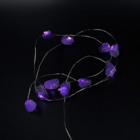 Ametiszt kristály fényfűzér