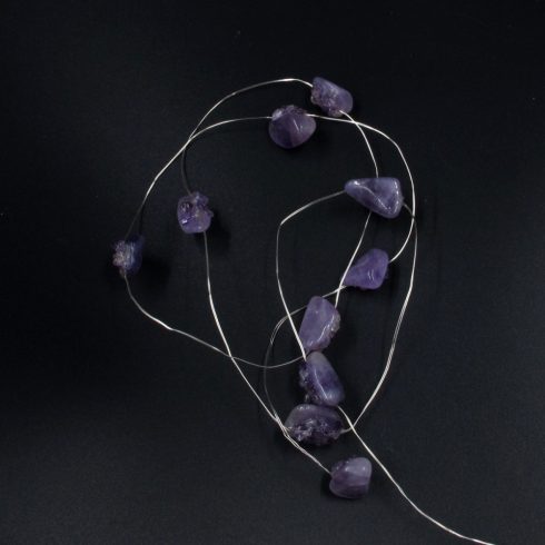 Ametiszt kristály fényfűzér