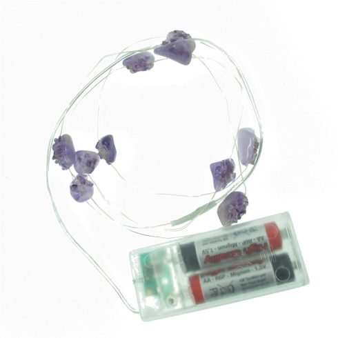 Ametiszt kristály fényfűzér