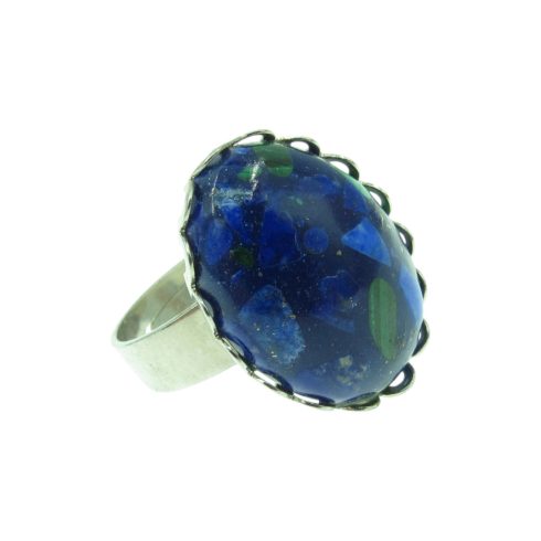 Azurit-malachit gyűrű