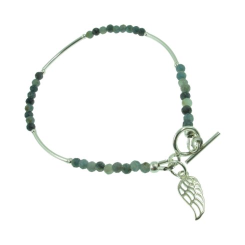 Indigolit kék turmalin karkötő