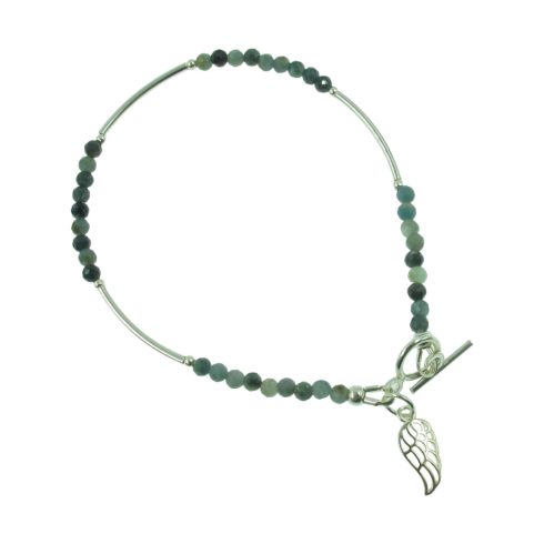 Indigolit kék turmalin karkötő