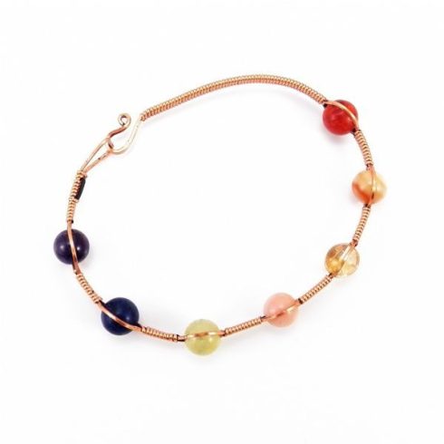 "Réz pántos"  Csakra karkötő (2)