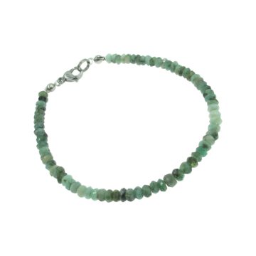 Fazettált smaragd karkötő