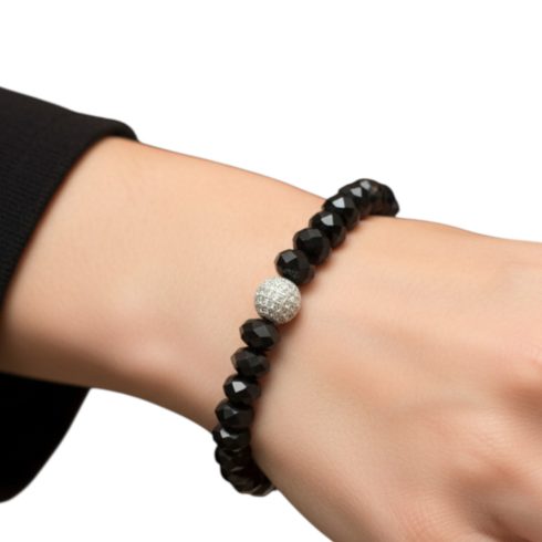 Fazettált Ónix karkötő