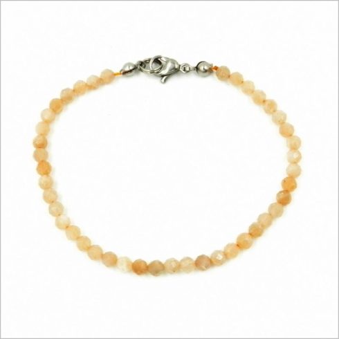 Prémium minőségű fazettált holdkő karkötő