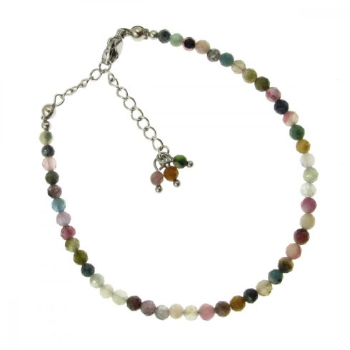 Vegyes színű turmalin karkötő
