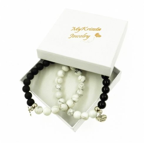 Ónix & howlit páros karkötő