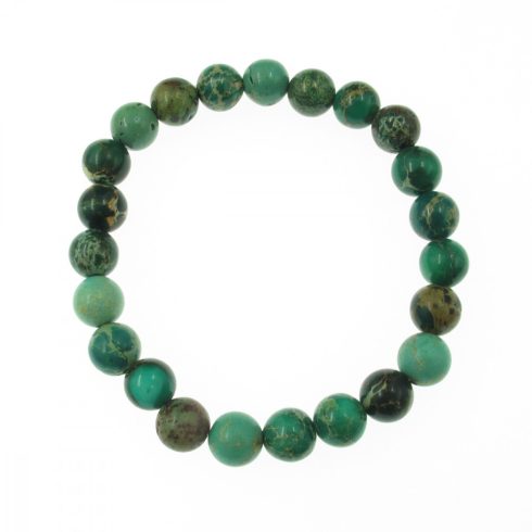 Malachit színű regalit karkötő