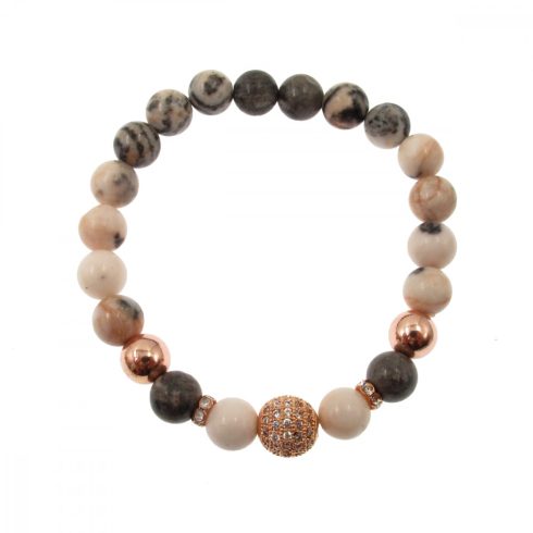 Pink zebrajáspis karkötő