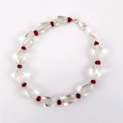 Hegyikristály rubin karkötő #2