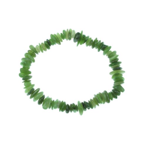 Nefrit jade splitter szemcse gumis karkötő