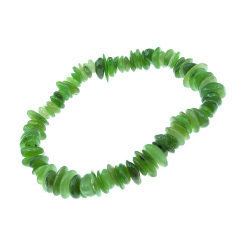 Nefrit jade splitter szemcse gumis karkötő