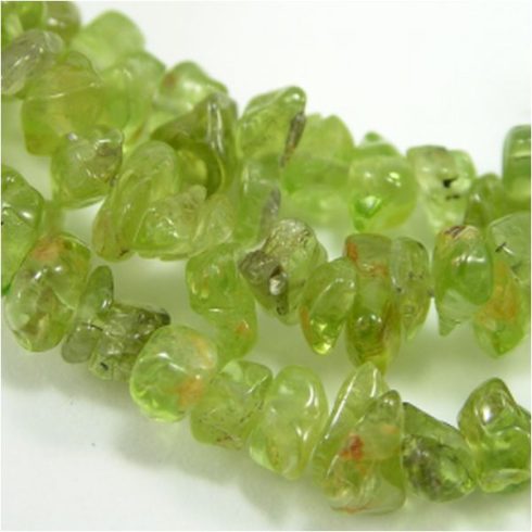 Peridot (olivin) splitter szemcse karkötő