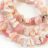 Rózsaopál splitter szemcse karkötő