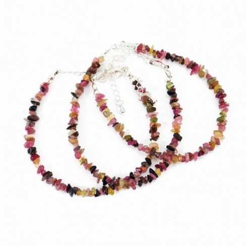 Turmalin splitter szemcse karkötő