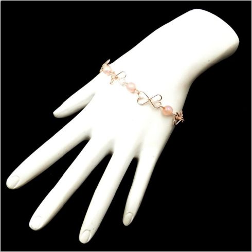 "Csupa szív" opál aura rózsakvarc karkötő