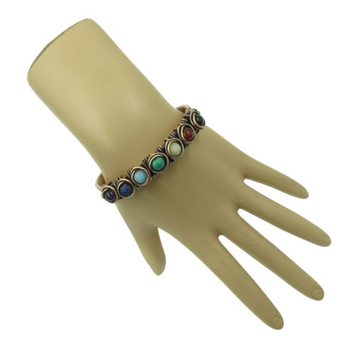 Merev réz csakra karkötő  "S"