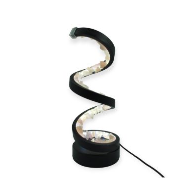 Rózsakvarc spirál asztali lámpa