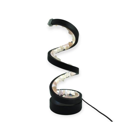 Rózsakvarc spirál asztali lámpa