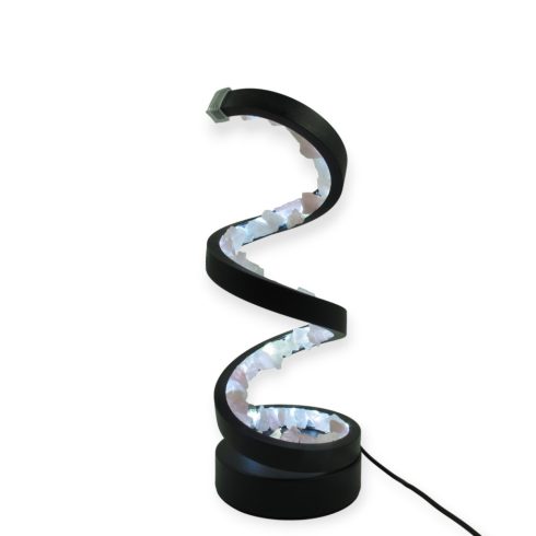 Rózsakvarc spirál asztali lámpa