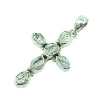 Herkimeri gyémánt kereszt  medál 