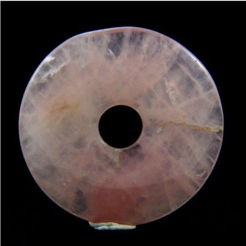 Donut ( fánk ) medál -rózsakvarc