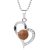 Goldfluss köves kristályokkal díszített szív medál ajándék nyaklánccal