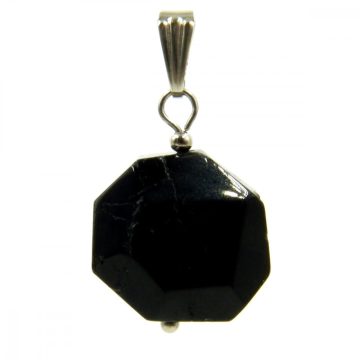Fekete turmalin (sörl)  medál 