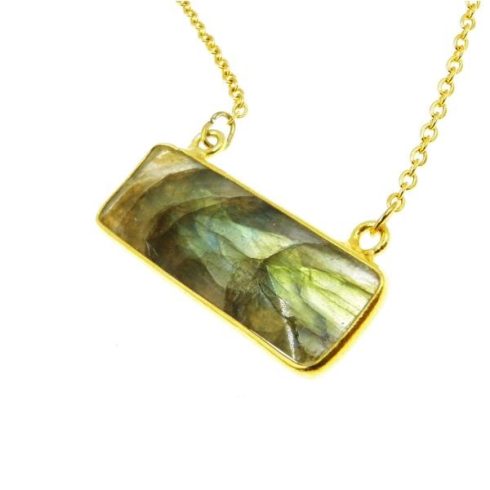 Fazettált labradorit nyaklánc